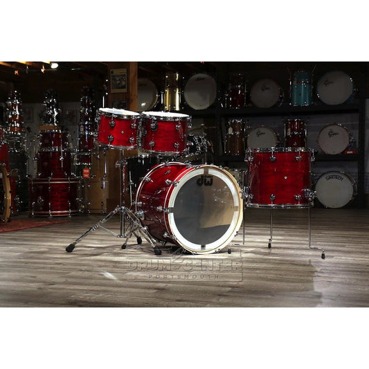 DW Performance 4pc Drum Set 22/10/12/16 Cherry Stain