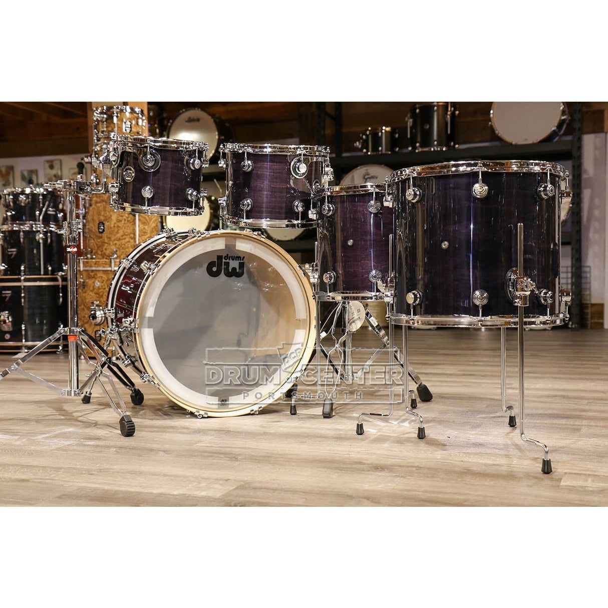 DW Performance 5pc Drum Set 22/10/12/14/16 Ebony Stain