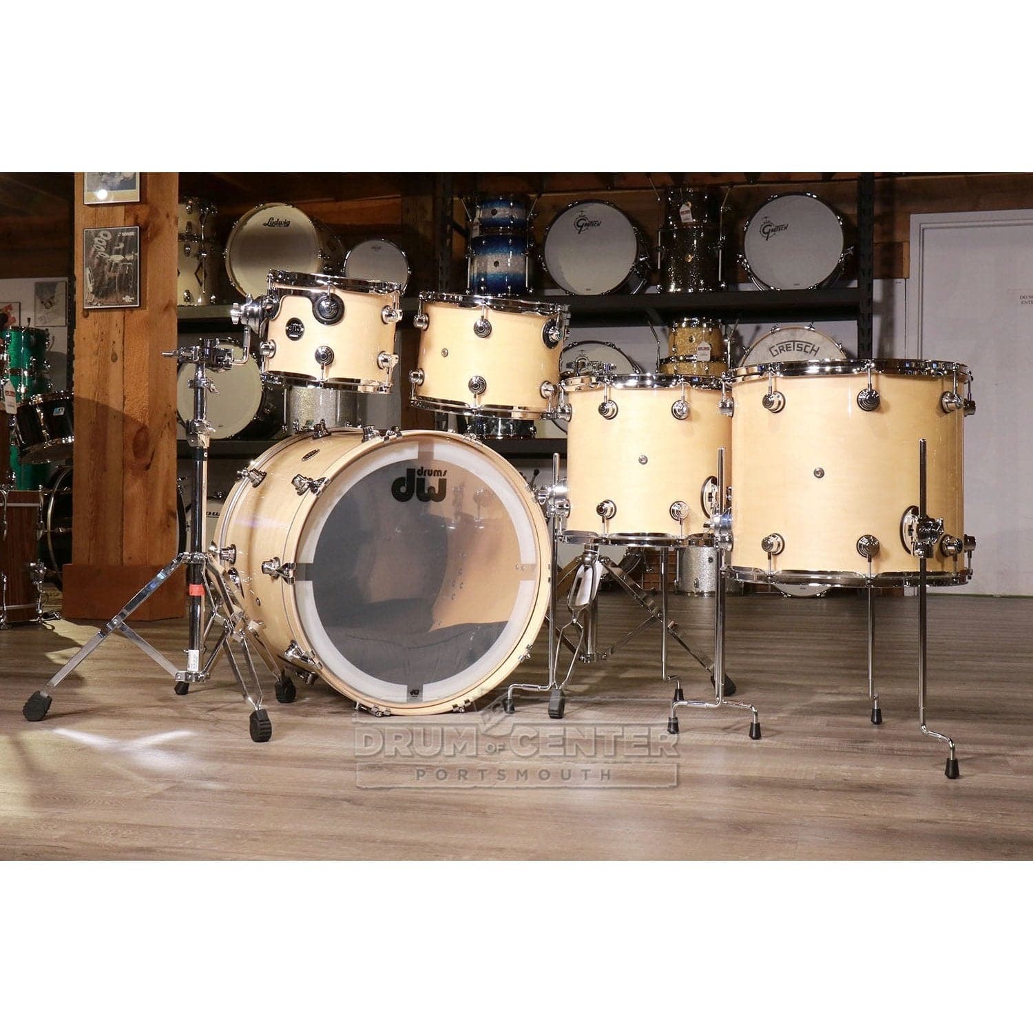 DW Performance 5pc Drum Set 22/10/12/14/16 Natural Lacquer
