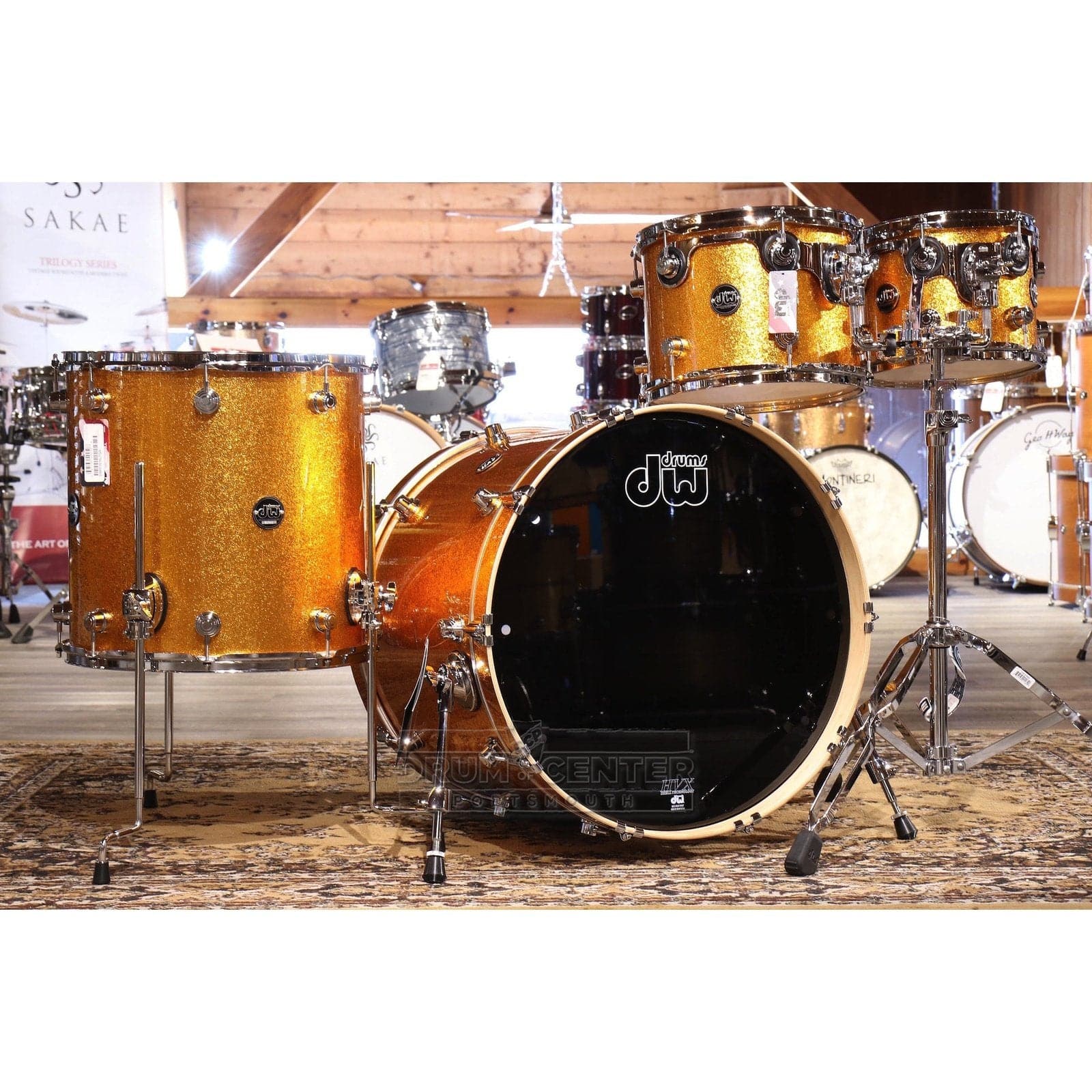 DW Performance 4pc Drum Set Gold Sparkle