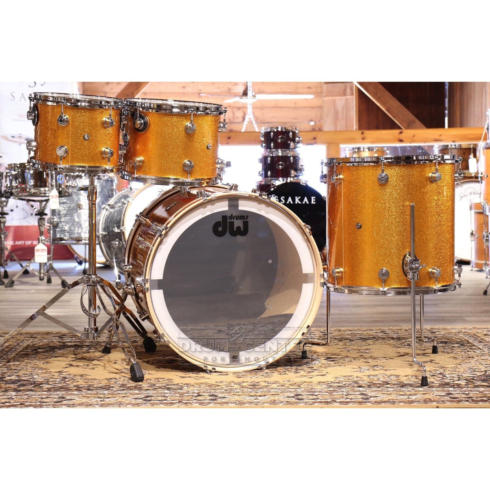 DW Performance 4pc Drum Set Gold Sparkle