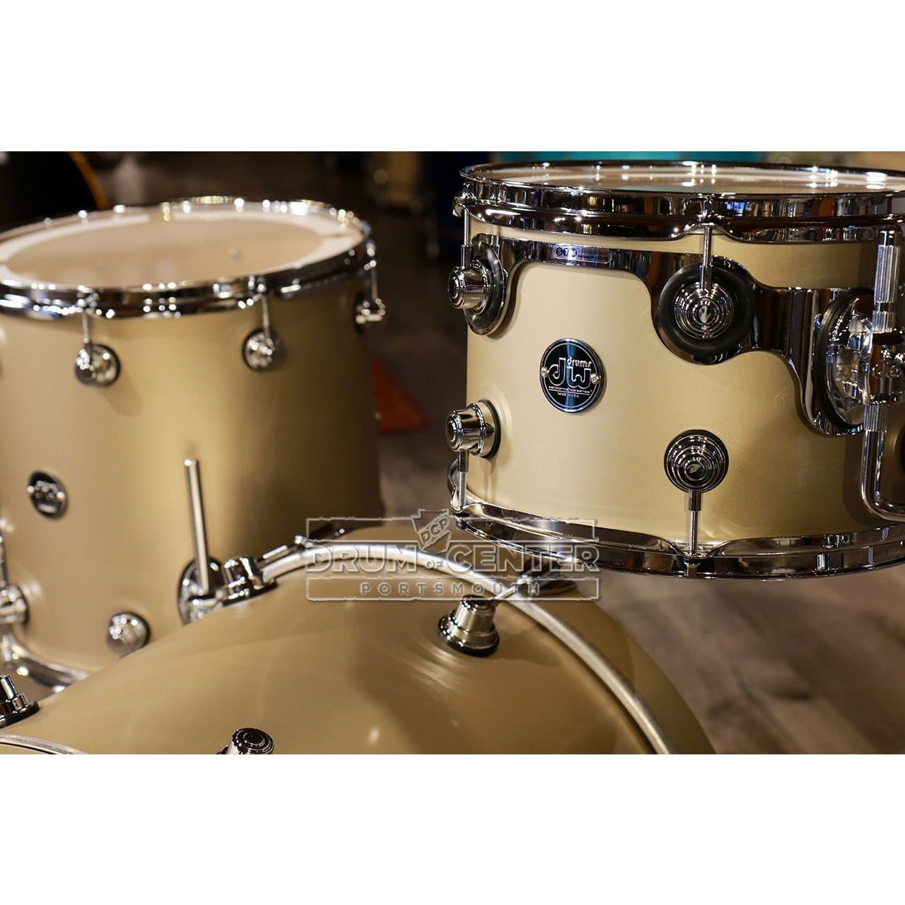 DW Performance 3pc Drum Set 20/12/14 Hard Satin Gold Mist