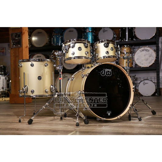 DW Performance 5pc Drum Set 22/10/12/16/14 Hard Satin Gold Mist