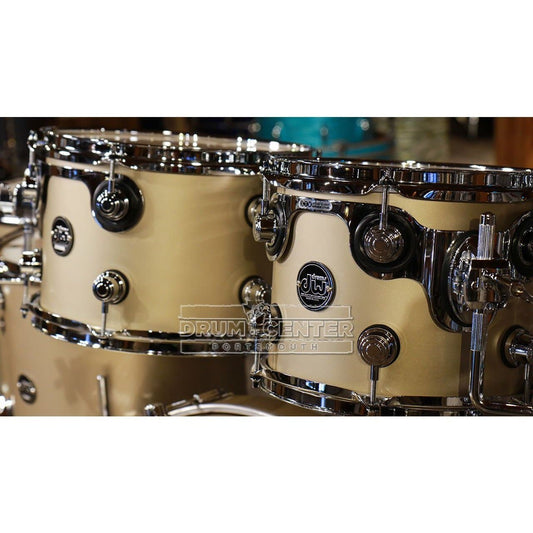 DW Performance 7pc Drum Set 22/8/10/12/14/16/14 Hard Satin Gold Mist