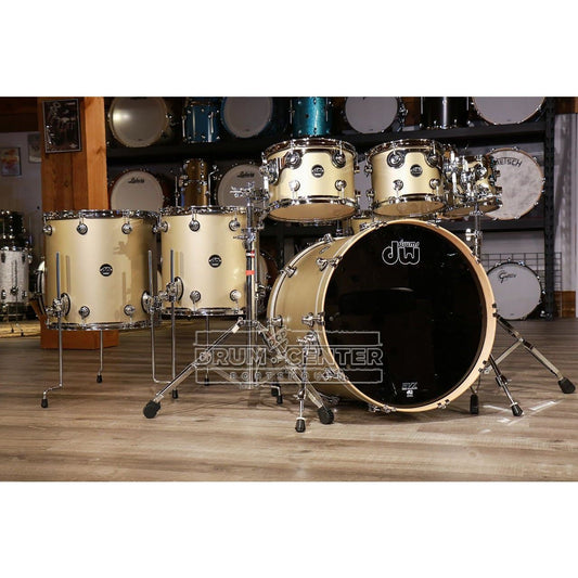 DW Performance 7pc Drum Set 22/8/10/12/14/16/14 Hard Satin Gold Mist