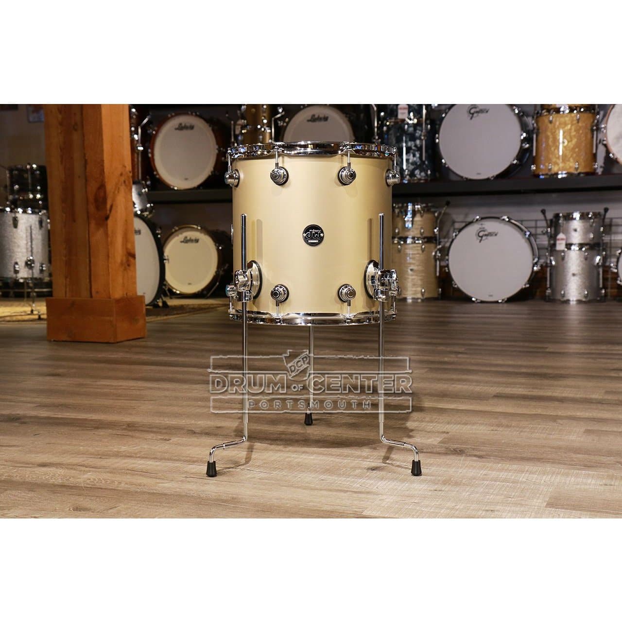 DW Performance Floor Tom 14x14 Hard Satin Gold Mist