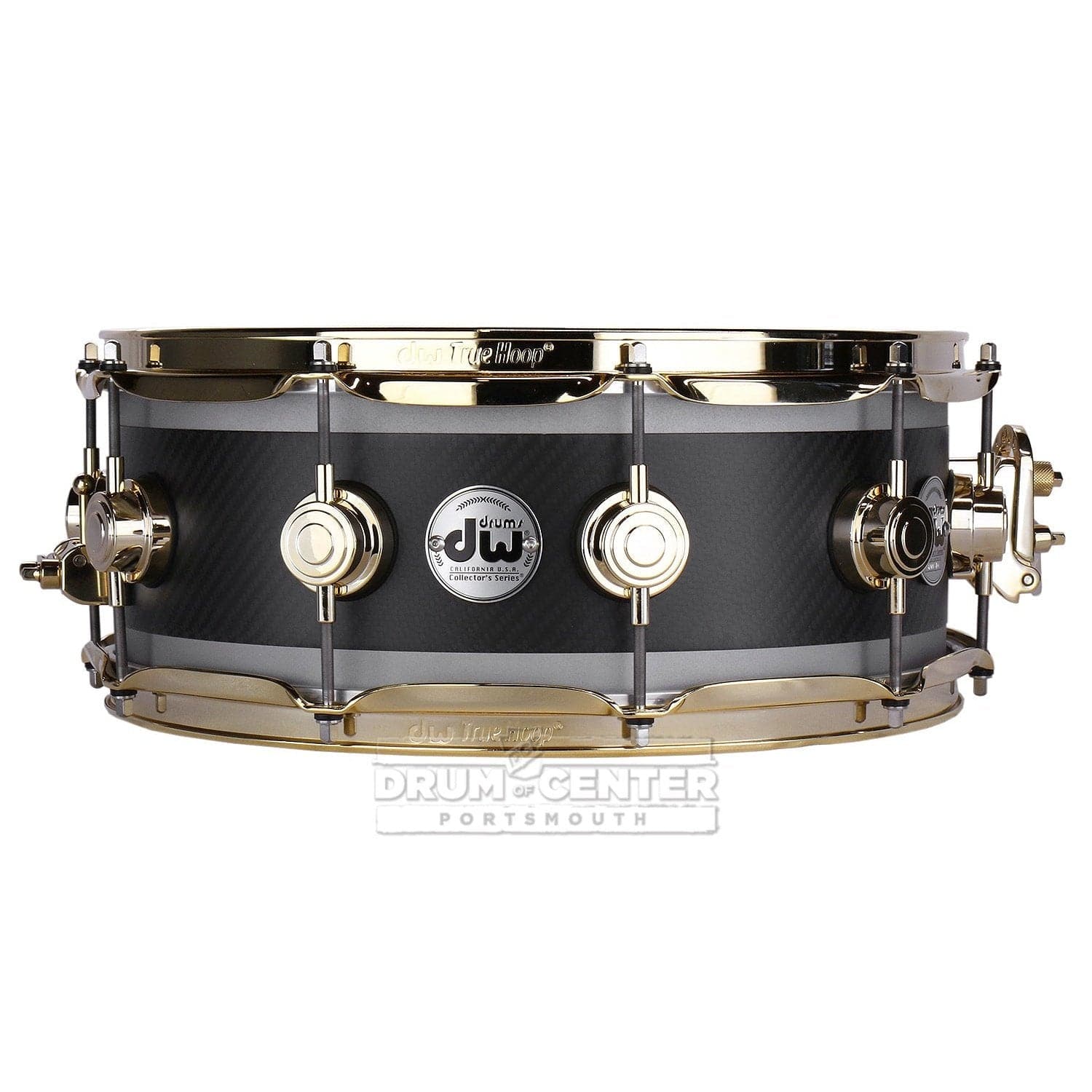 DW Ultralight Edge Snare Drum 14x5.5 Carbon Fiber w/Gold Hardware
