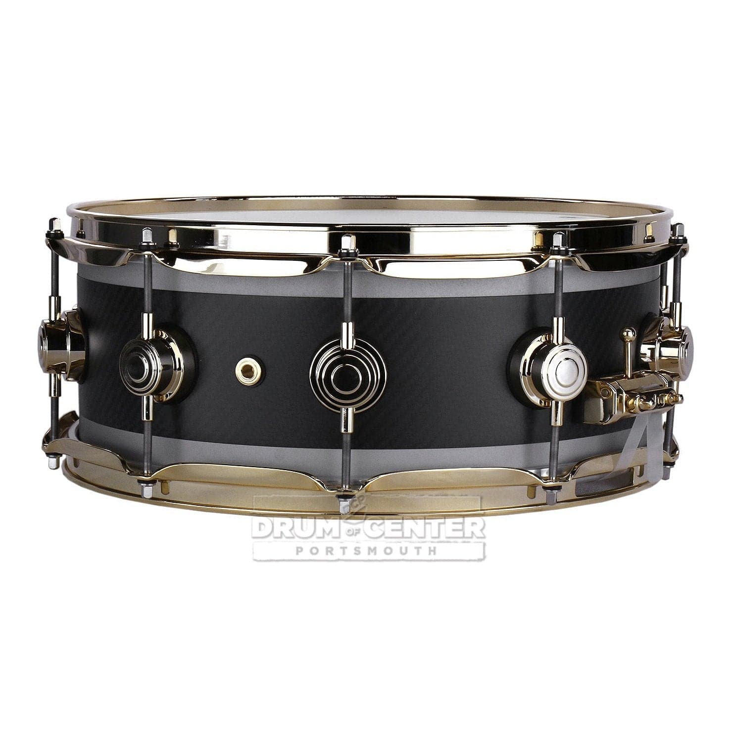 DW Ultralight Edge Snare Drum 14x5.5 Carbon Fiber w/Gold Hardware