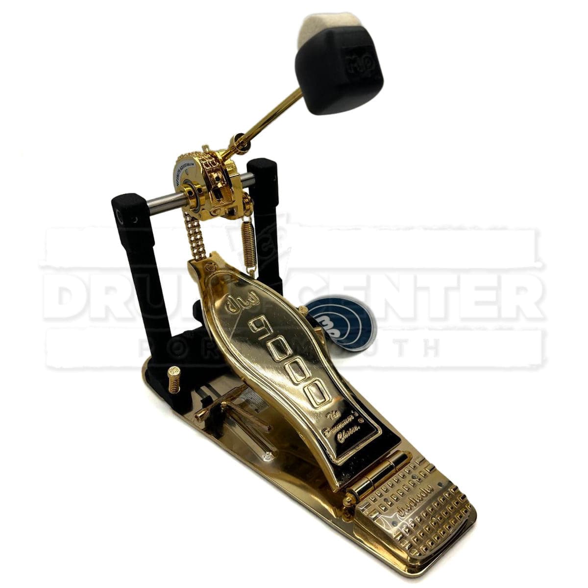 DW DWCP9000GD 9000 Series Single Bass Drum Pedal w/ Bag, Gold