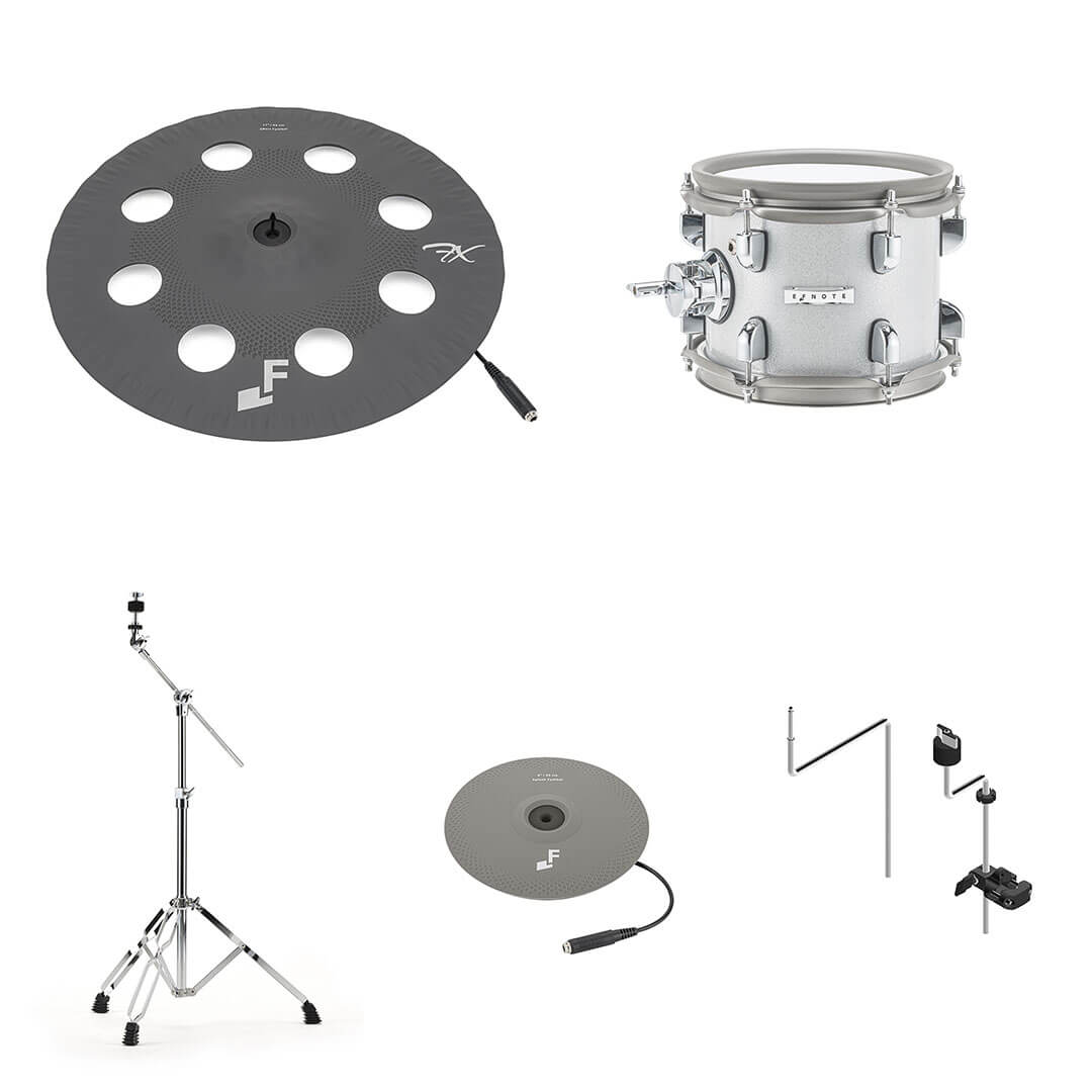 EFNOTE PRO 507 Complete Electronic Drum Set - White Sparkle