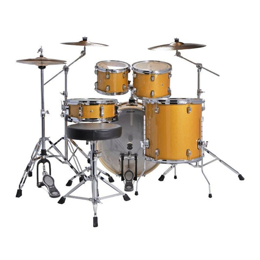 Ludwig Element Evolution 5pc Drum Set with Zildjian I Series Cymbals - 22 Set - Gold Sparkle