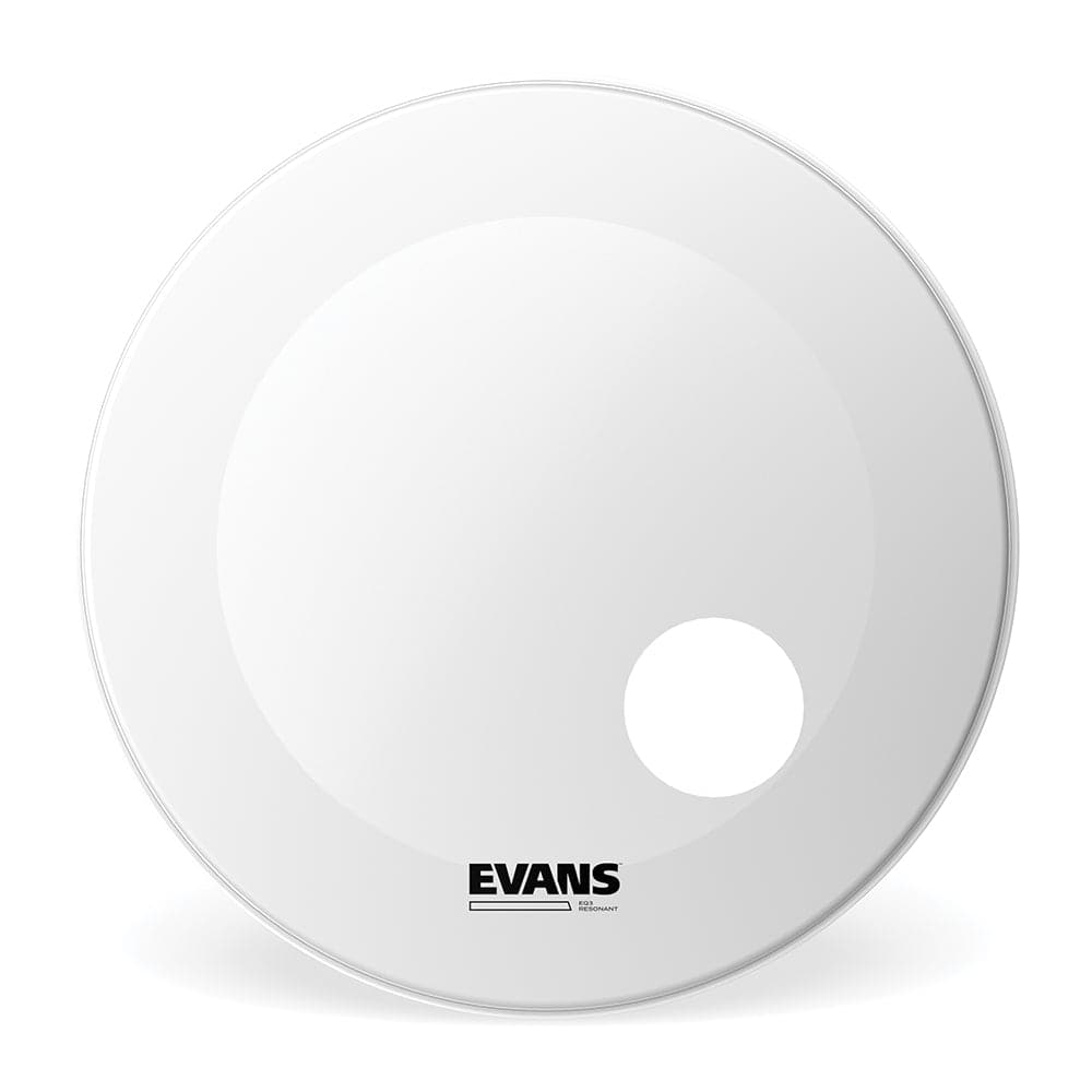 Evans EQ3 Resonant Coated White Bass Drum Head, 20 Inch