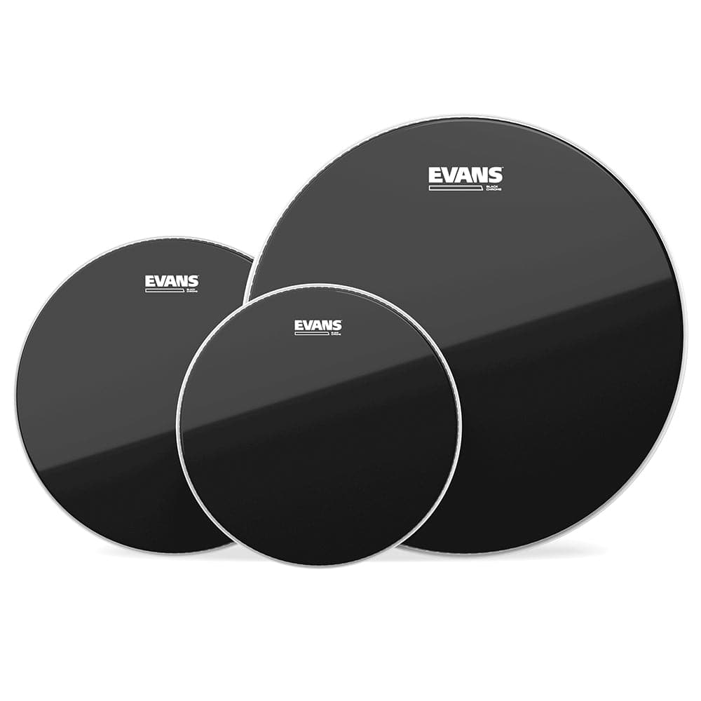 Evans ETP-CHR-F Black Chrome 10/12/14 Fusion Tom Head Pack