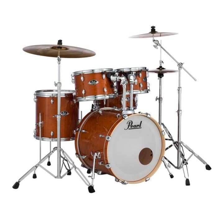 Pearl Export Lacquer 5pc. Drum Set With Hardware - Honey Amber