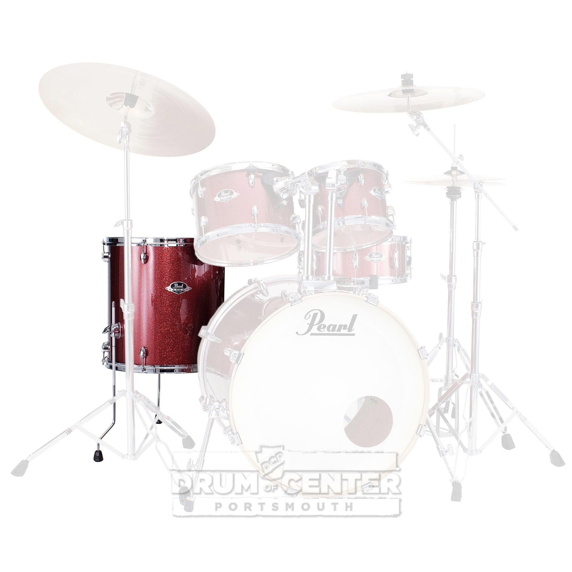 Pearl Export 16"x16" Floor Tom - Black Cherry Glitter