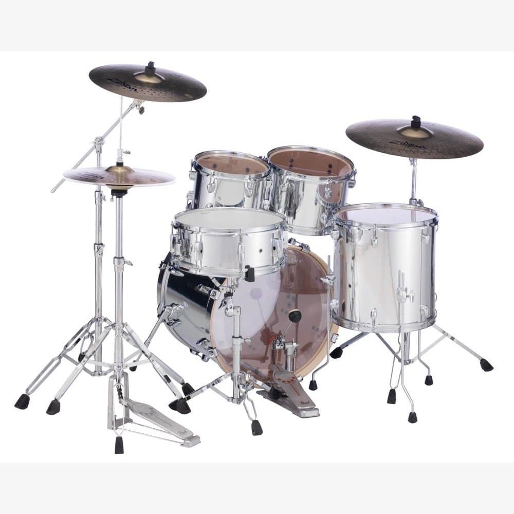 Pearl Export 5pc Drum Set w/20BD Mirror Chrome w/Hardware