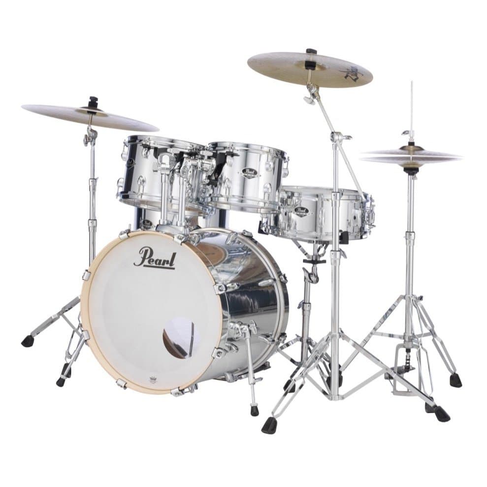 Pearl Export 5-pc Drum Set w/20in Bass and Hardware - Mirror Chrome