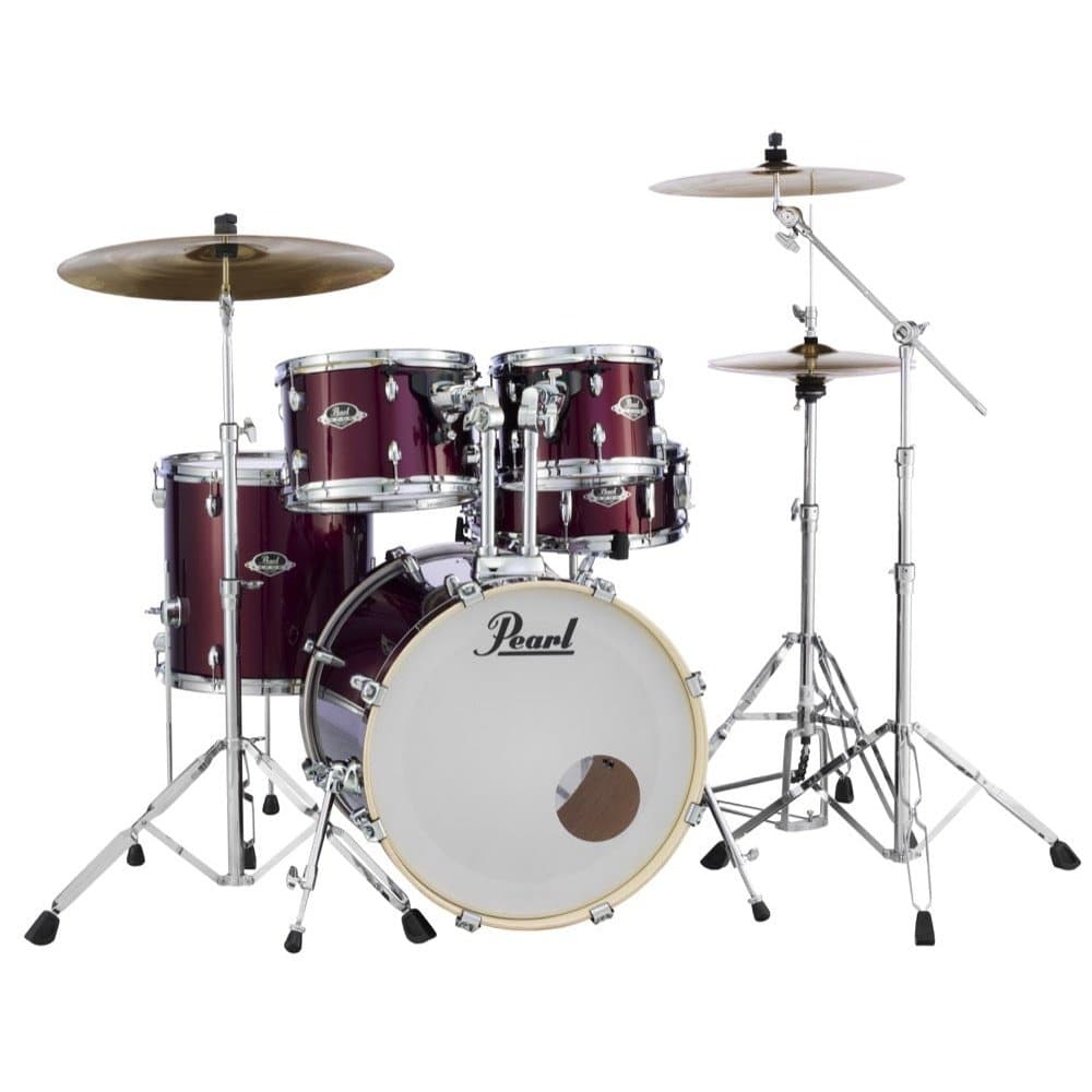 Pearl Export 5-pc Drum Set w/20in Bass and Hardware - Burgundy