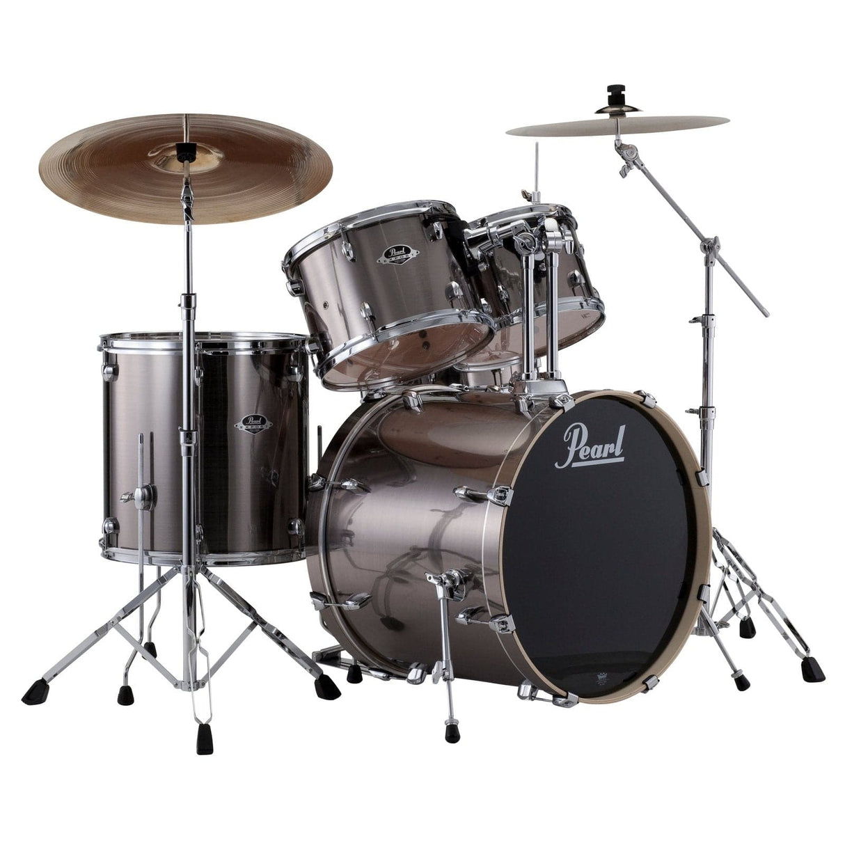 Pearl Export EXX725 5pc Drum Set Smokey Chrome w/Hardware