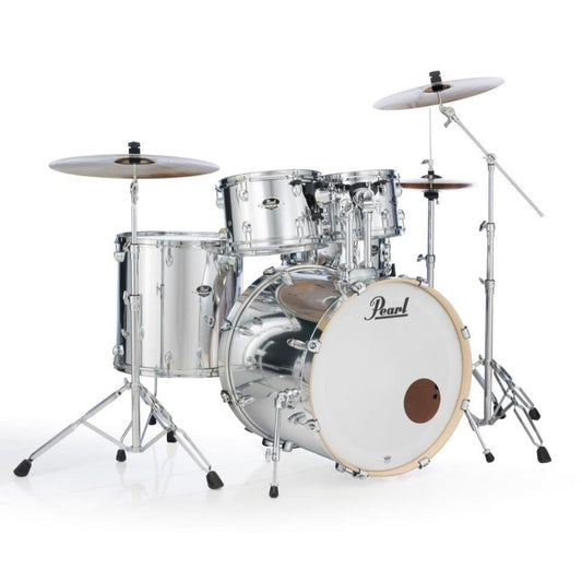 Pearl Export EXX725 5pc Drum Set Mirror Chrome w/Hardware