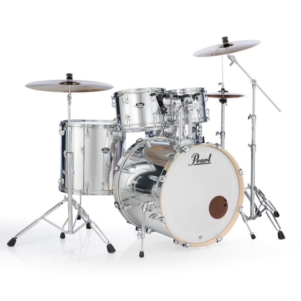 Pearl Export EXX725S 5pc Drum Set Mirror Chrome w/Hardware