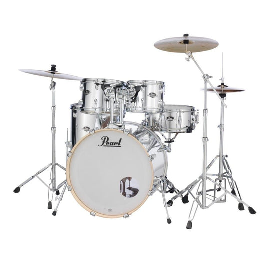 Pearl Export EXX725 5pc Drum Set Mirror Chrome w/Hardware
