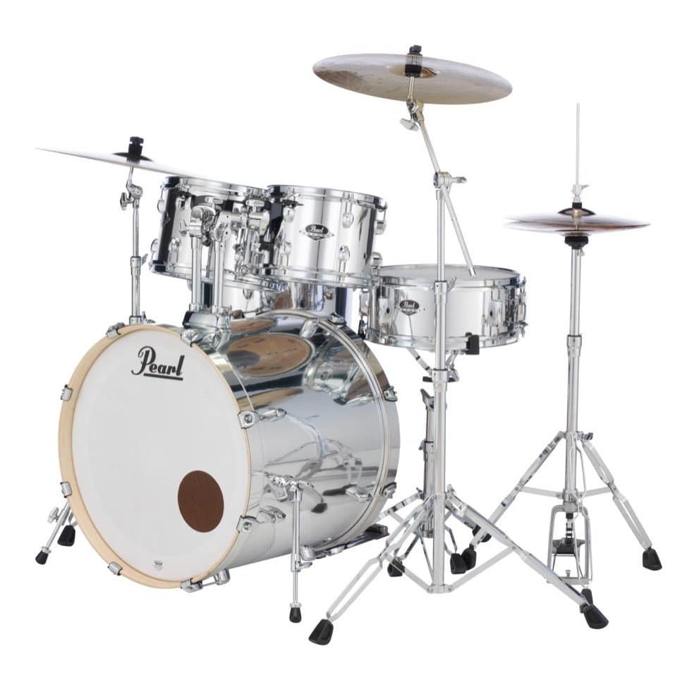 Pearl Export EXX725S 5pc Drum Set Mirror Chrome w/Hardware