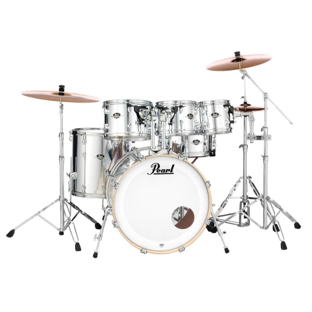 Pearl Export 6pc Drum Set w/Hardware - Mirror Chrome