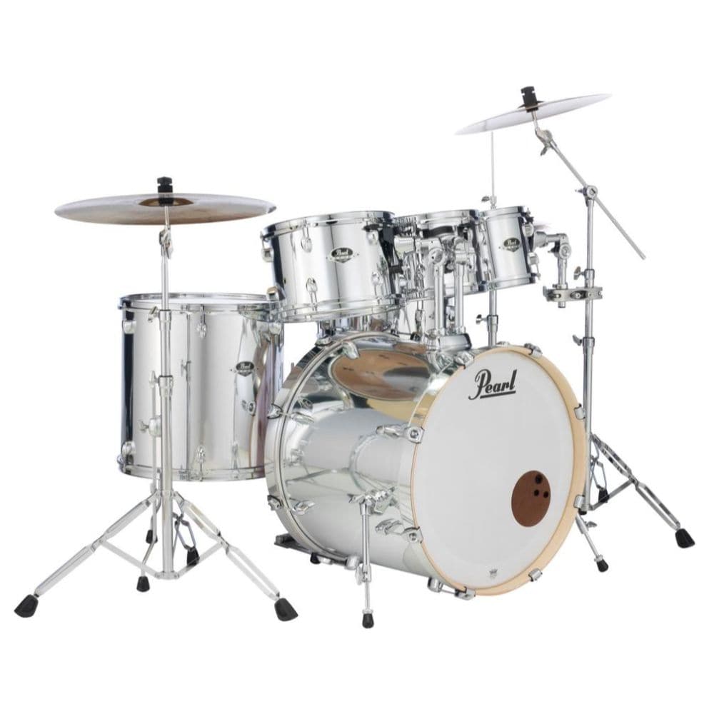 Pearl Export 6pc Drum Set w/Hardware - Mirror Chrome
