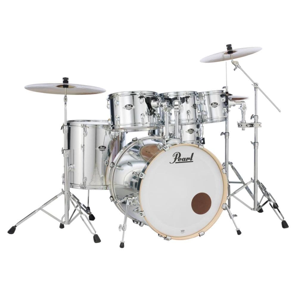 Pearl Export 6pc Drum Set w/Hardware - Mirror Chrome