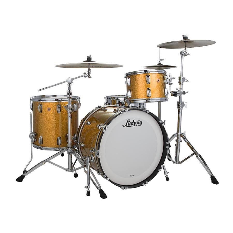 Ludwig Classic Maple Fab Drum Set Gold Sparkle