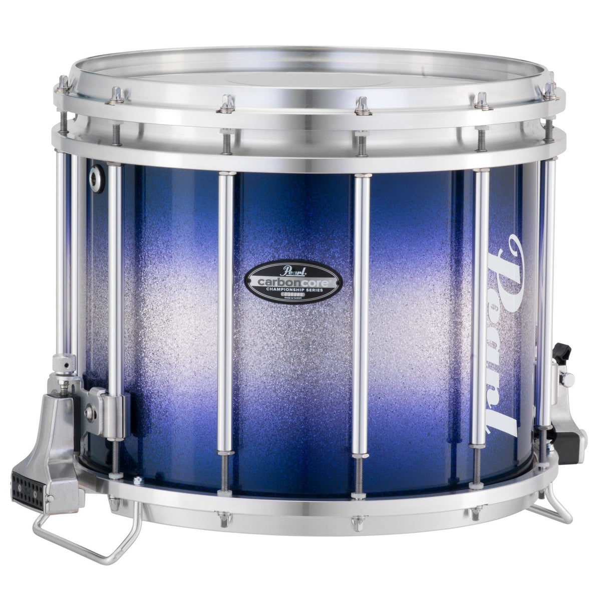 Pearl Marching Percussion: 13X11 Maple Carboncore Ffx Marching Snare Drum, W/R Ring #960 - Blue Silver Burst