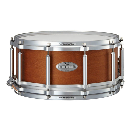 Pearl 14x6.5 Maple/Mahogany Free Floating Snare Drum- Satin Mahogany