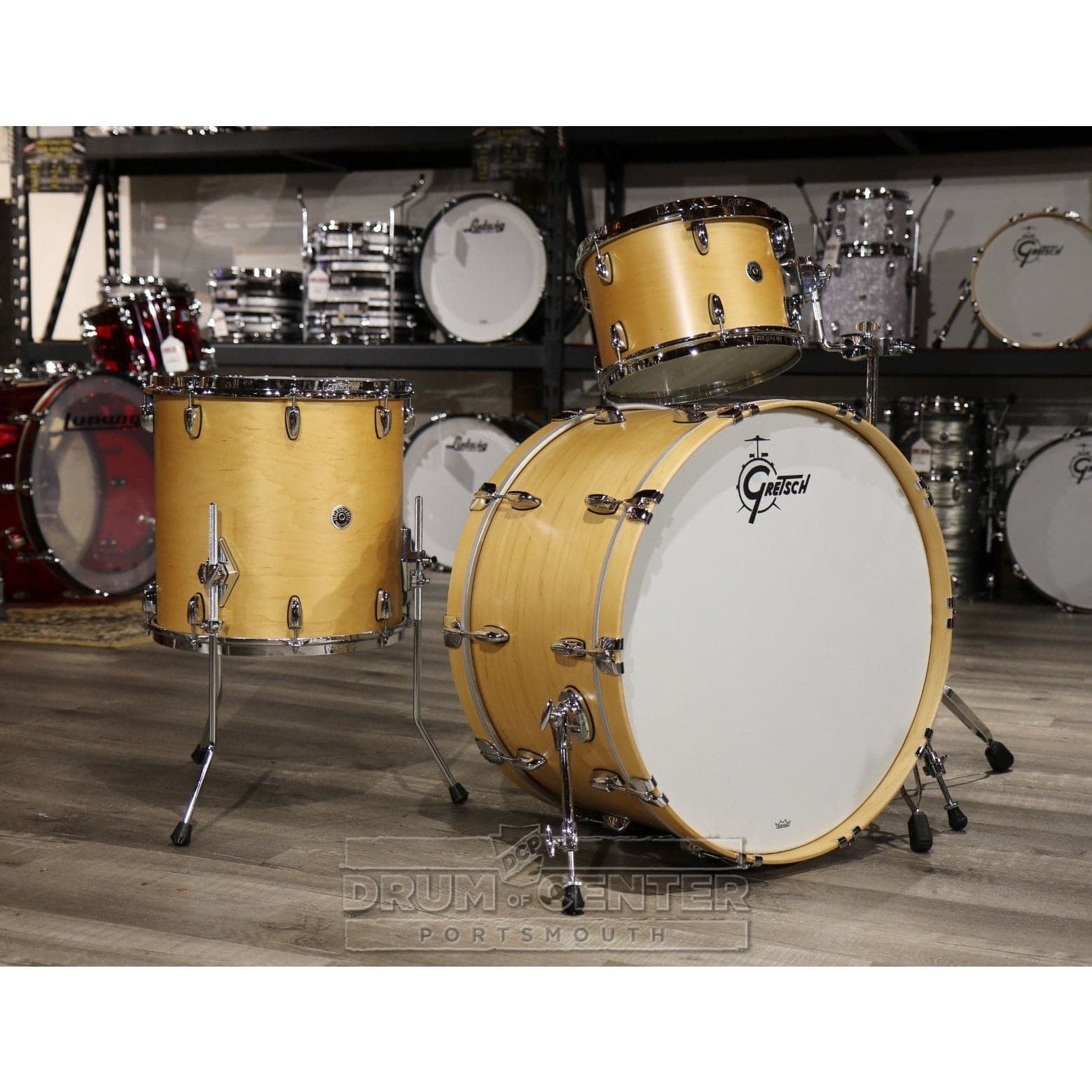 Gretsch Brooklyn 3pc Drum Set w/26BD Satin Natural