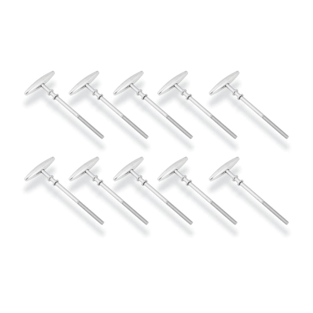 Bass Drum Tension Rods T-Rod Style - 8 Pack 4.5 Inch Drum Key Style By ROSS Percussion