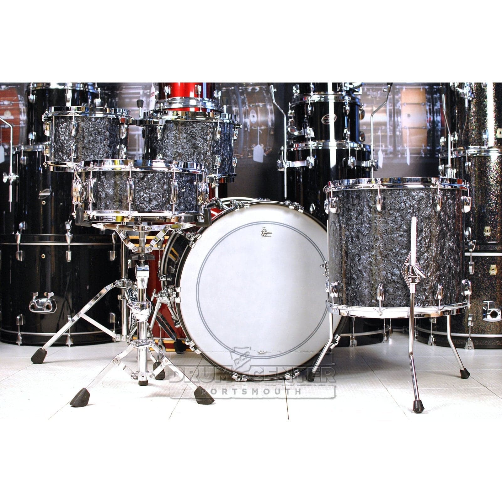 Gretsch Brooklyn 5pc Euro Drum Set Deep Black Marine Pearl