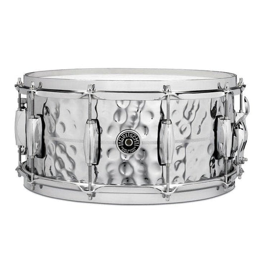 Gretsch GB4164HB Brooklyn Hammered Chrome Over Brass Snare Drum 14x6.5