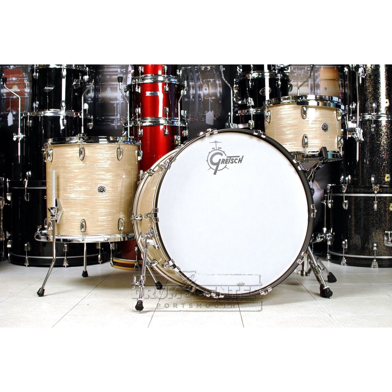 Gretsch Brooklyn 4pc Rock Drum Set Creme Oyster
