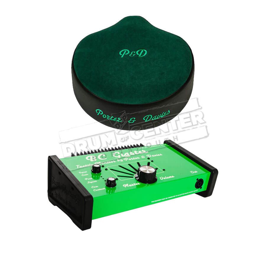 Porter & Davies Gigster Tactile Drum Monitor w/Saddle Throne Top Green