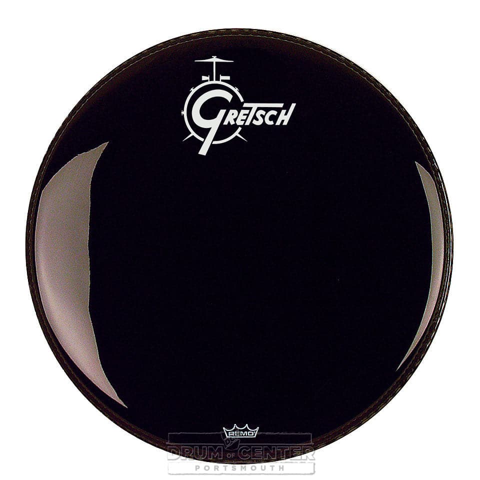 Gretsch Bass Drum Head Ebony 20 With Logo
