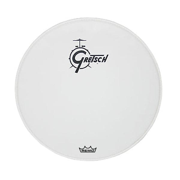 Gretsch 22" White Center Logo Bass Drum Head