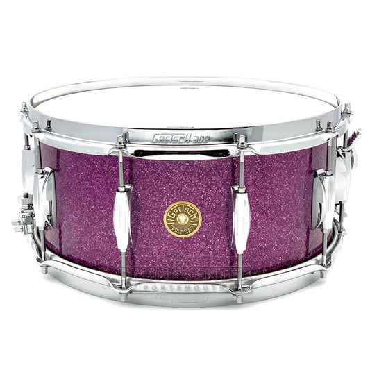 Gretsch Broadkaster Snare Drum 14x6.5 10-Lug Purple Glass w/Micro-Sensitive Strainer