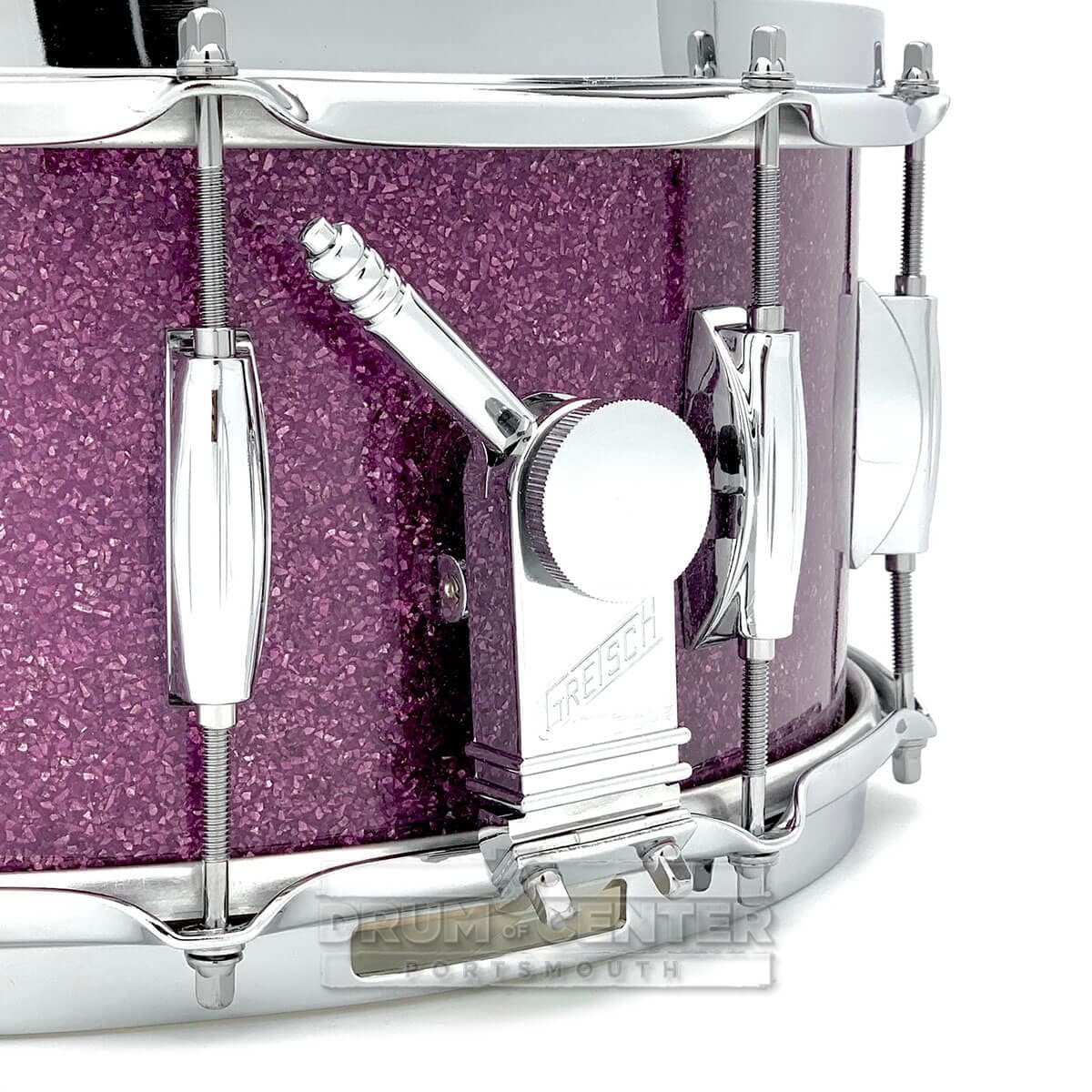Gretsch Broadkaster Snare Drum 14x6.5 10Lug Purple Glass w/MicroSens