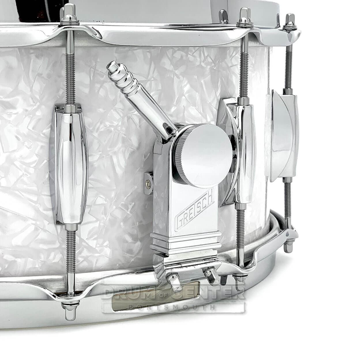 Gretsch Broadkaster Snare Drum 14x6.5 10-Lug Vintage Marine Pearl w/Micro-Sensitive Strainer