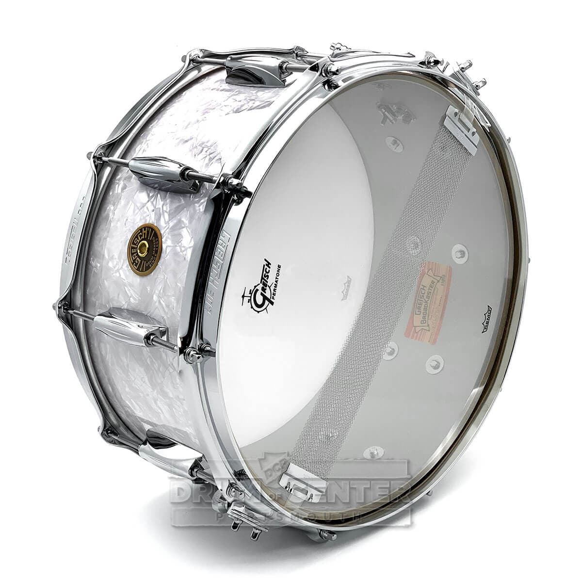 Gretsch Broadkaster Snare Drum 14x6.5 10-Lug Vintage Marine Pearl w/Micro-Sensitive Strainer