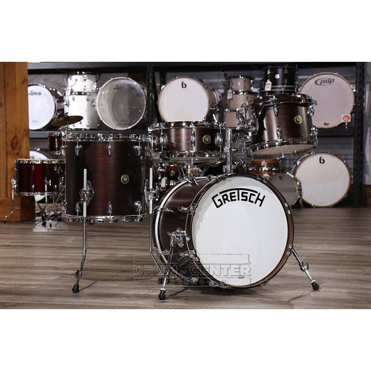 Gretsch Broadkaster 4pc Drum Set 18/12/14/14 Satin Antique Maple w/Mount