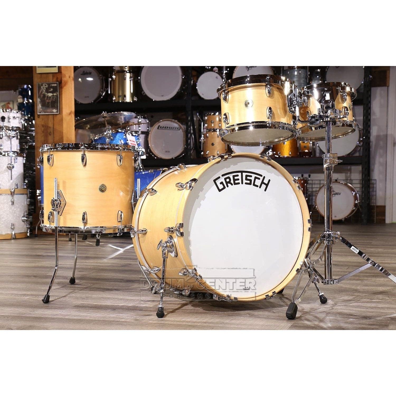 Gretsch Broadkaster 4 pc Drum Kit - Satin Dakota Red - Forks Drum Closet