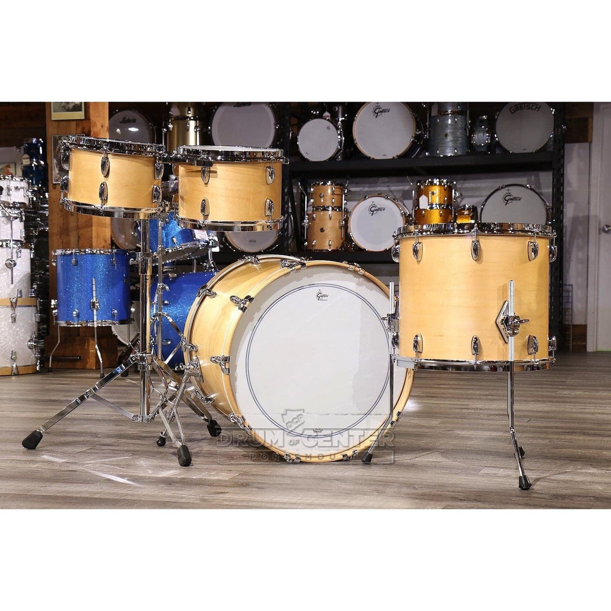 Gretsch Broadkaster 4pc Drum Set Satin Natural