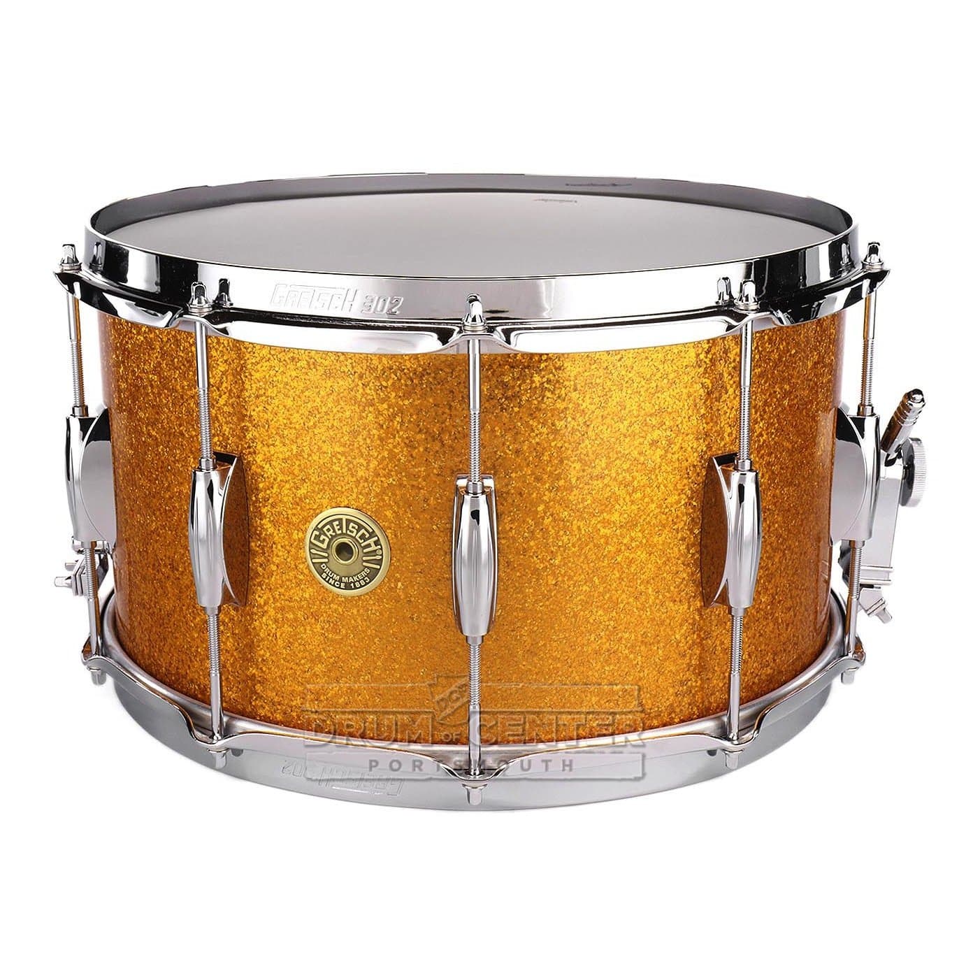 Gretsch Broadkaster Snare Drum 14x8 10Lug Gold Sparkle w/Micro