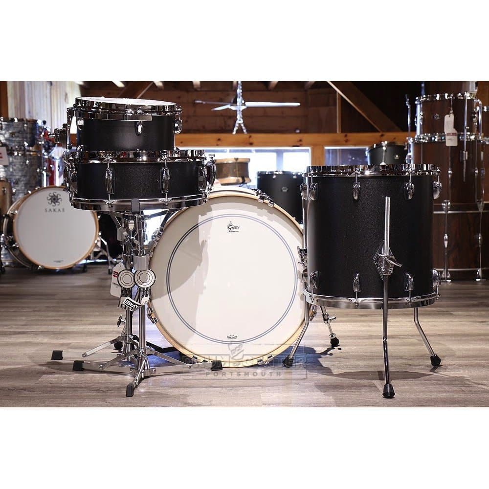 Gretsch Brooklyn 4pc Drum Set Satin Black Metallic